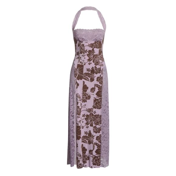Free People Dresses & Skirts - Y2K inspired boho retro Free People Love You Most Lace Halter Maxi Dress size M